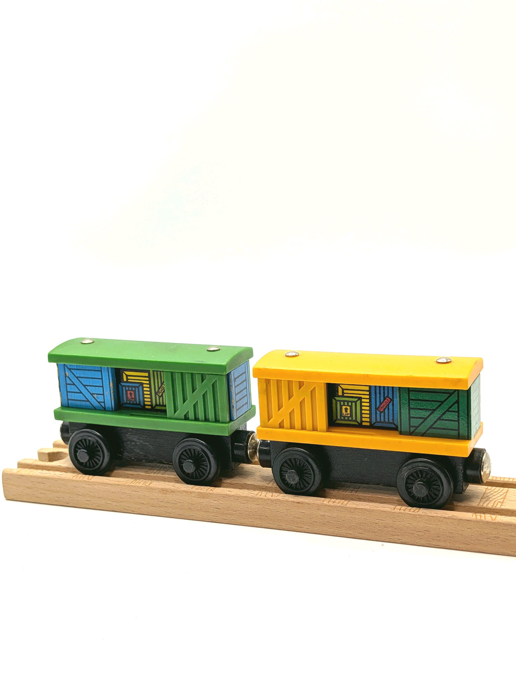 Box Cars - Yellow Box Car & Green Box Car