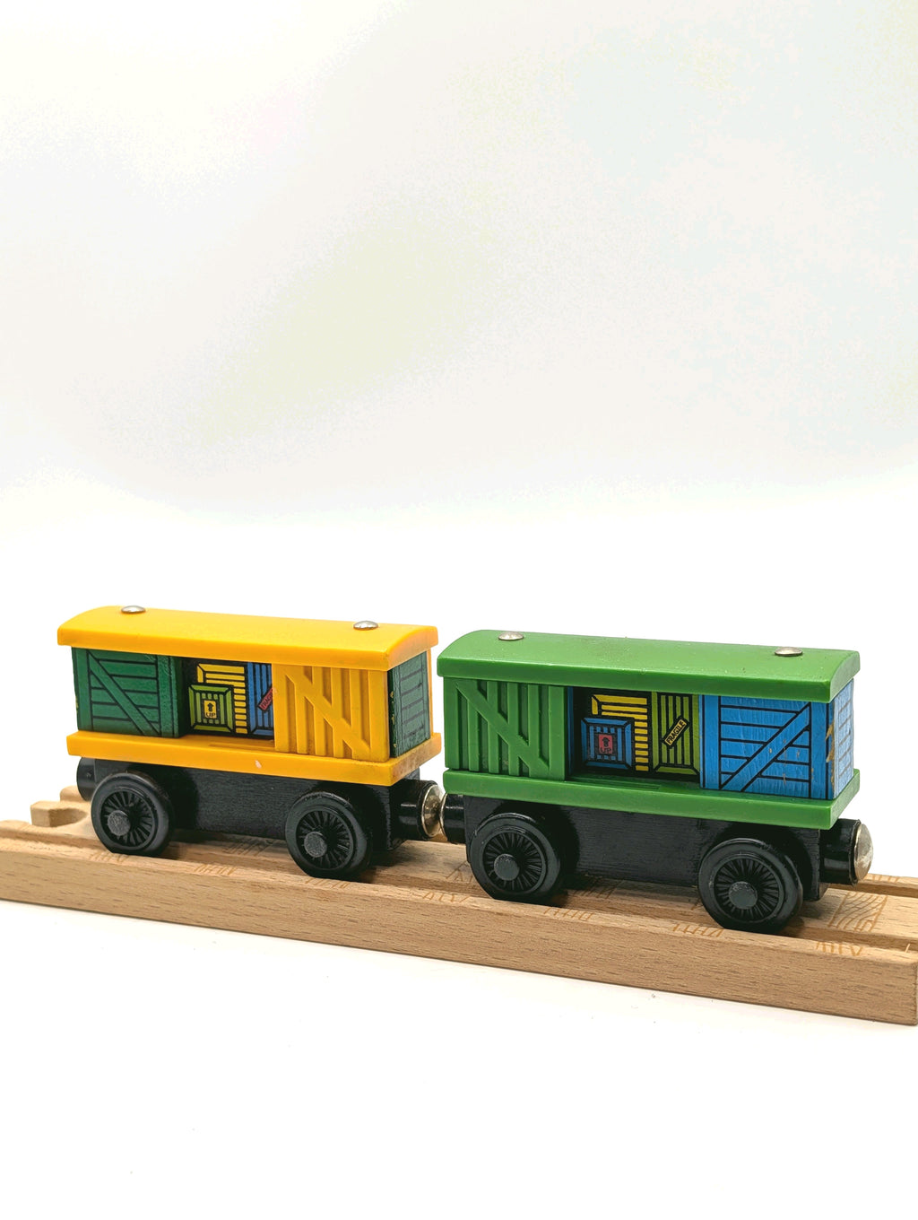 Box Cars - Yellow Box Car & Green Box Car