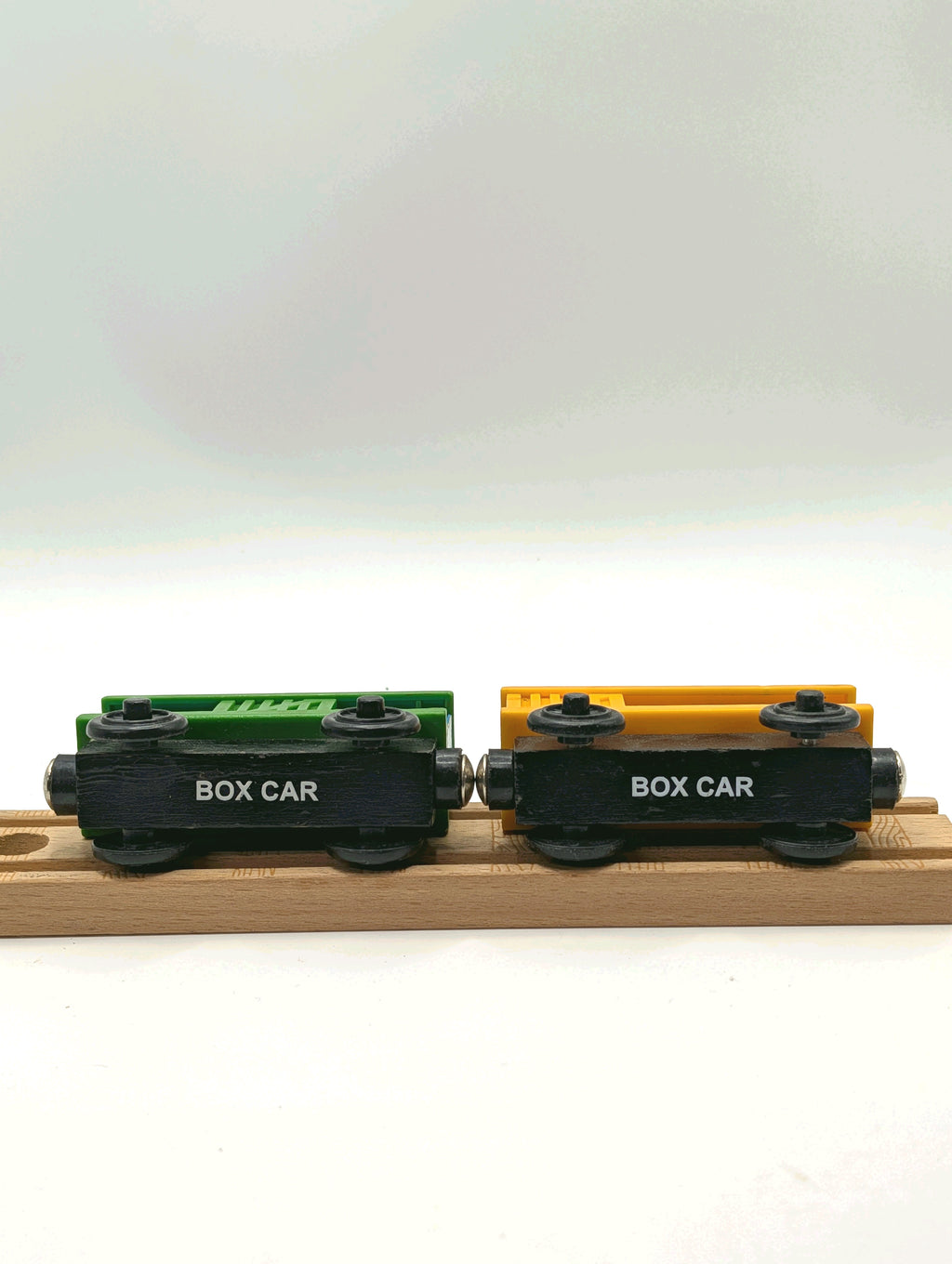 Box Cars - Yellow Box Car & Green Box Car